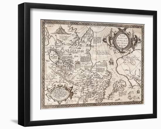 Map of Russia (From: Theatrum Orbis Terraru), 1598-Abraham Ortelius-Framed Giclee Print