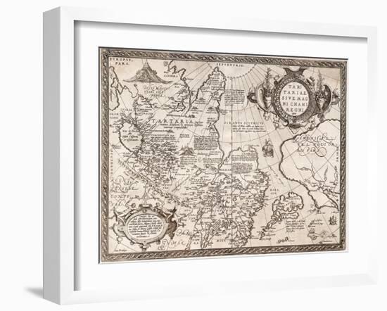 Map of Russia (From: Theatrum Orbis Terraru), 1598-Abraham Ortelius-Framed Giclee Print