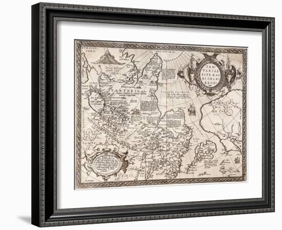 Map of Russia (From: Theatrum Orbis Terraru), 1598-Abraham Ortelius-Framed Giclee Print