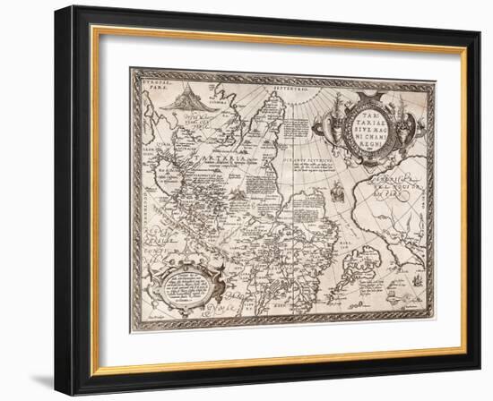 Map of Russia (From: Theatrum Orbis Terraru), 1598-Abraham Ortelius-Framed Giclee Print