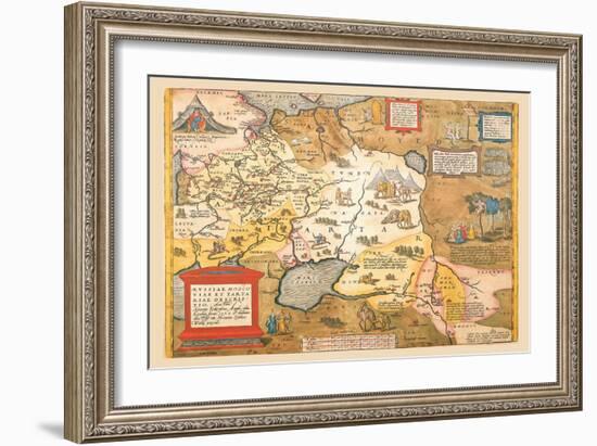 Map of Russia-Abraham Ortelius-Framed Art Print