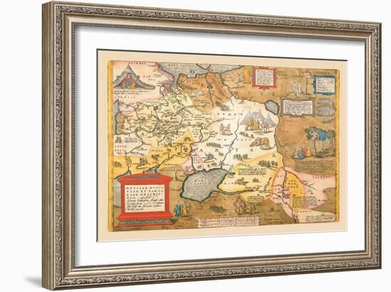 Map of Russia-Abraham Ortelius-Framed Art Print