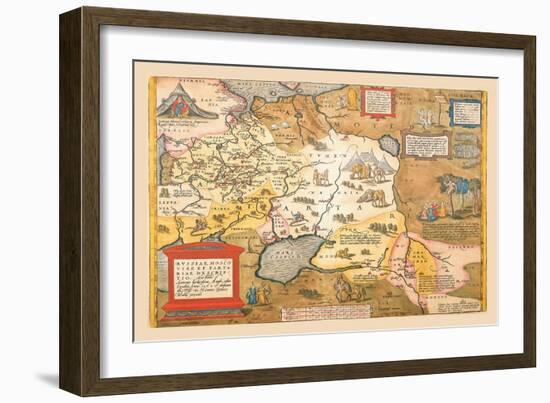 Map of Russia-Abraham Ortelius-Framed Art Print
