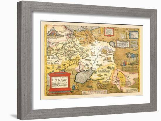 Map of Russia-Abraham Ortelius-Framed Art Print