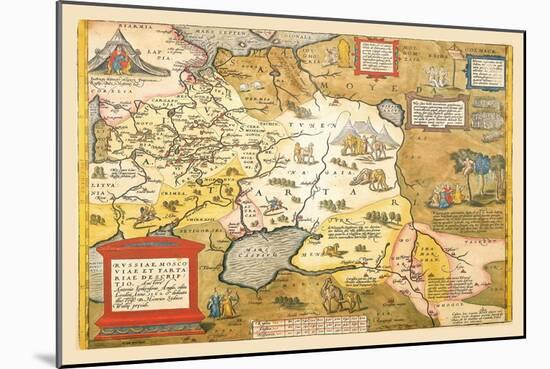 Map of Russia-Abraham Ortelius-Mounted Art Print