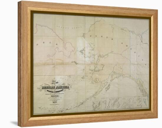 Map of Russian America or Alaska Territory, 1867-John Frederick Lewis-Framed Premier Image Canvas