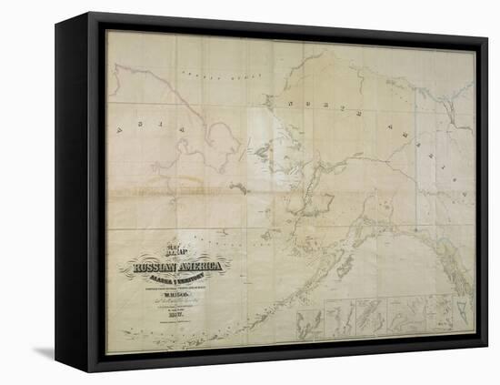 Map of Russian America or Alaska Territory, 1867-John Frederick Lewis-Framed Premier Image Canvas