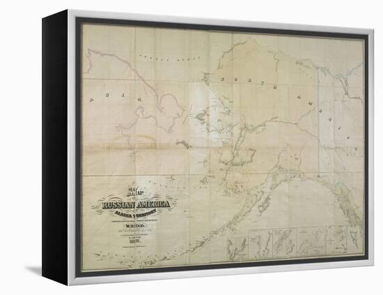 Map of Russian America or Alaska Territory, 1867-John Frederick Lewis-Framed Premier Image Canvas