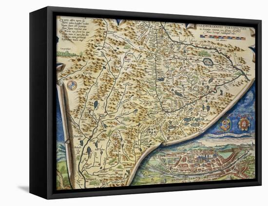 Map of Salzburg Diocese, Austria, from Theatrum Orbis Terrarum, 1528-1598, 1570-Abraham Ortelius-Framed Premier Image Canvas