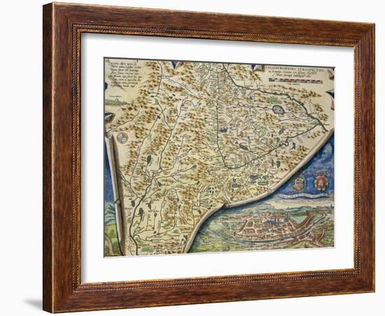 Map of Salzburg Diocese, Austria, from Theatrum Orbis Terrarum, 1528-1598, 1570-Abraham Ortelius-Framed Giclee Print