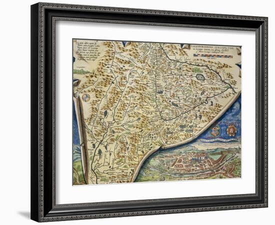 Map of Salzburg Diocese, Austria, from Theatrum Orbis Terrarum, 1528-1598, 1570-Abraham Ortelius-Framed Giclee Print