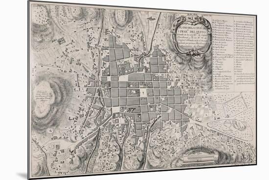 Map of San Francisco de Quito, 18th Century-Antonio Ulloa-Mounted Giclee Print