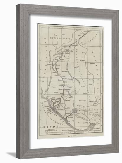 Map of Scinde-null-Framed Giclee Print