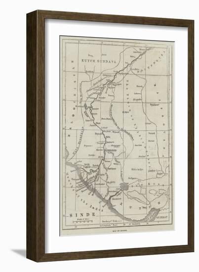 Map of Scinde-null-Framed Giclee Print