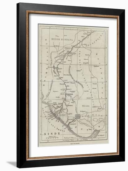 Map of Scinde-null-Framed Giclee Print