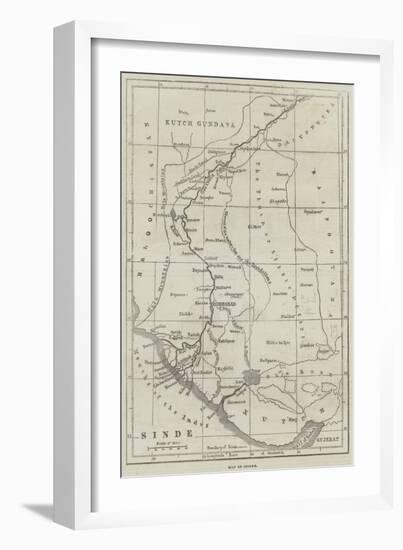 Map of Scinde-null-Framed Giclee Print