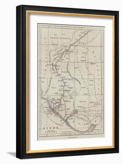 Map of Scinde-null-Framed Giclee Print