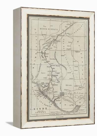 Map of Scinde-null-Framed Premier Image Canvas