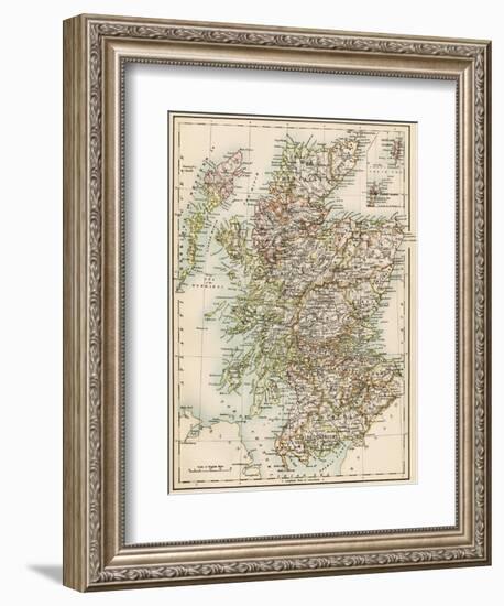 Map of Scotland, 1870s-null-Framed Giclee Print