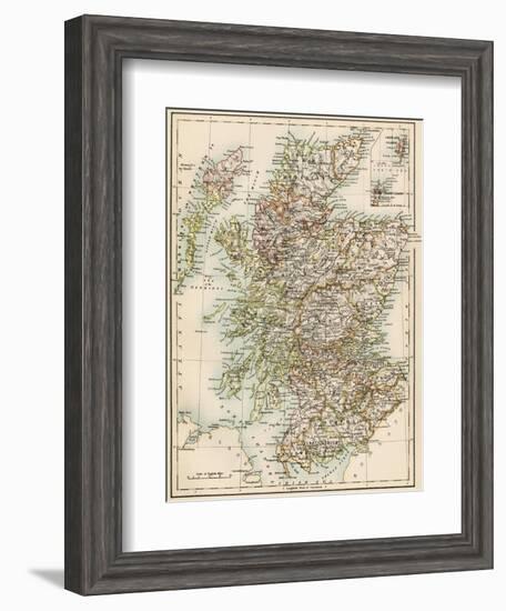 Map of Scotland, 1870s-null-Framed Giclee Print