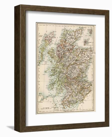 Map of Scotland, 1870s-null-Framed Giclee Print