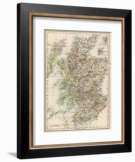 Map of Scotland, 1870s-null-Framed Giclee Print
