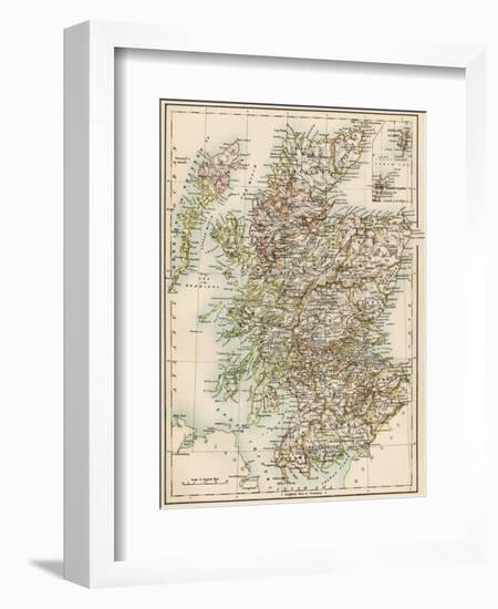 Map of Scotland, 1870s-null-Framed Giclee Print