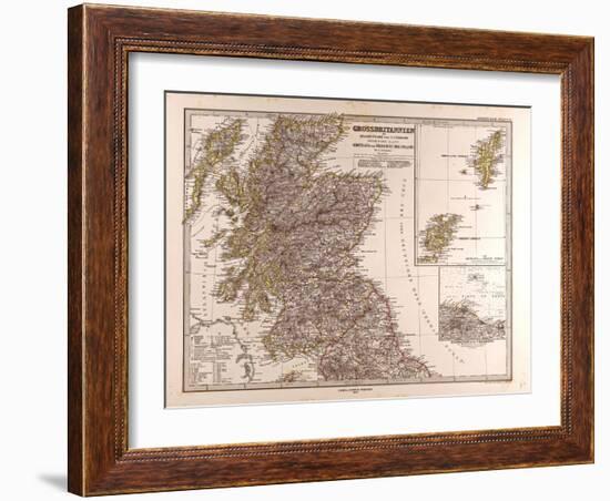 Map of Scotland, 1872-null-Framed Giclee Print