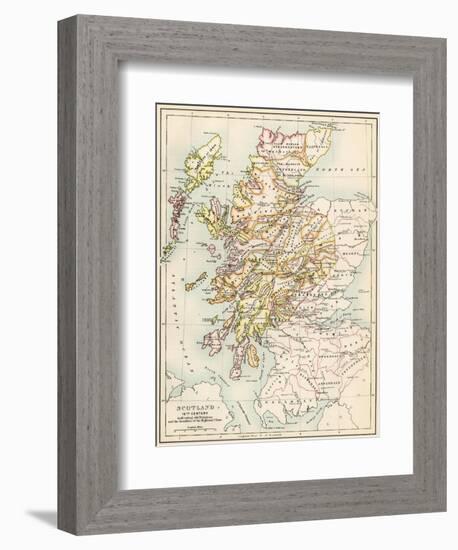 Map of Scotland in the 1520s, Showing Territories of the Highland Clans-null-Framed Giclee Print