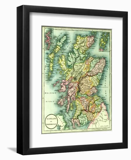 Map of Scotland or North Britain, 1852, from J.Purdy's Atlas-null-Framed Giclee Print