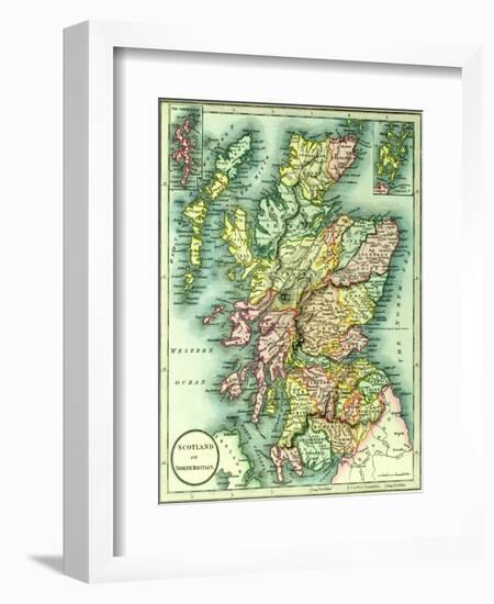 Map of Scotland or North Britain, 1852, from J.Purdy's Atlas-null-Framed Giclee Print