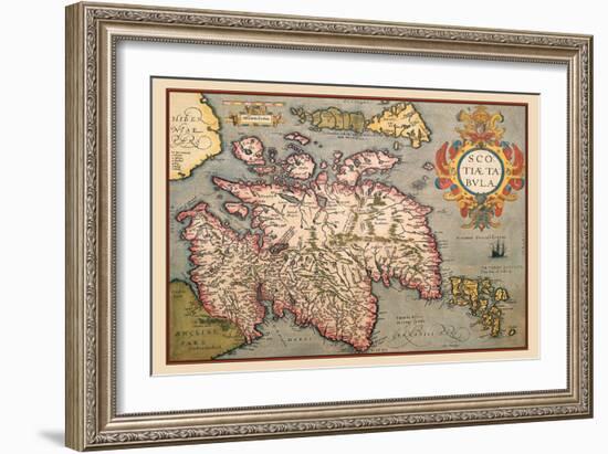 Map of Scotland-Abraham Ortelius-Framed Art Print