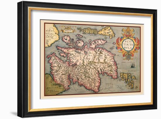 Map of Scotland-Abraham Ortelius-Framed Art Print