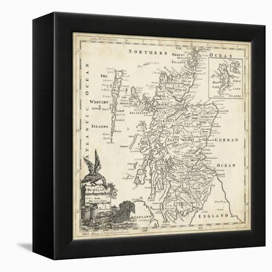 Map of Scotland-T. Jeffreys-Framed Stretched Canvas