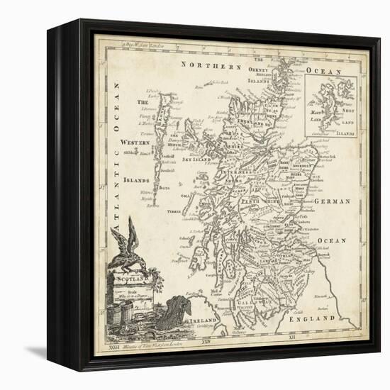 Map of Scotland-T. Jeffreys-Framed Stretched Canvas