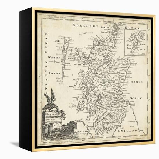 Map of Scotland-T. Jeffreys-Framed Stretched Canvas