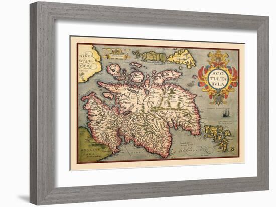 Map of Scotland-Abraham Ortelius-Framed Art Print