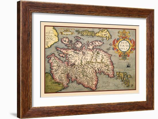 Map of Scotland-Abraham Ortelius-Framed Art Print