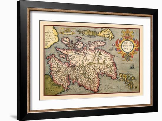 Map of Scotland-Abraham Ortelius-Framed Art Print