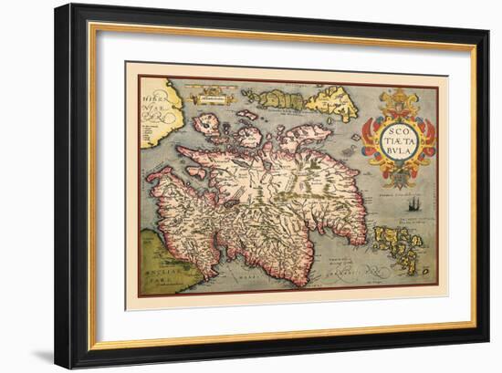 Map of Scotland-Abraham Ortelius-Framed Art Print