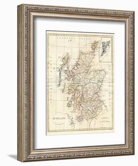 Map of Scotland-Dan Sproul-Framed Art Print