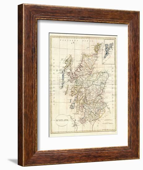 Map of Scotland-Dan Sproul-Framed Art Print