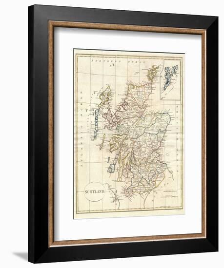 Map of Scotland-Dan Sproul-Framed Art Print