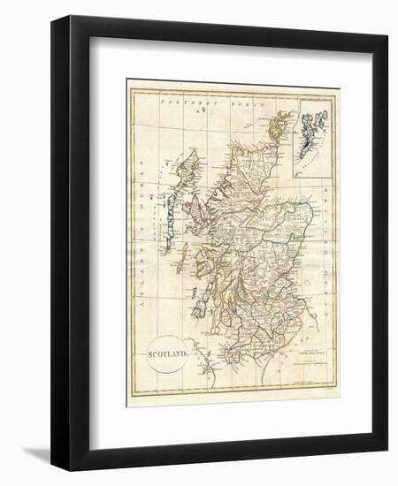 Map of Scotland-Dan Sproul-Framed Art Print