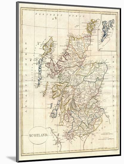 Map of Scotland-Dan Sproul-Mounted Art Print