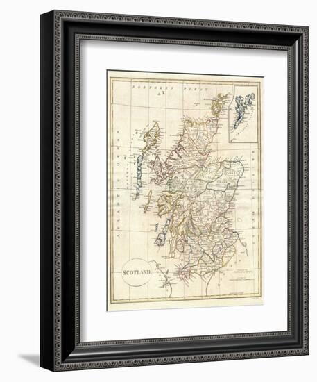 Map of Scotland-Dan Sproul-Framed Art Print