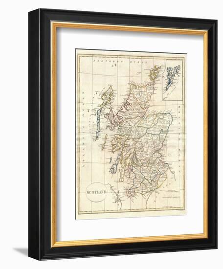 Map of Scotland-Dan Sproul-Framed Art Print