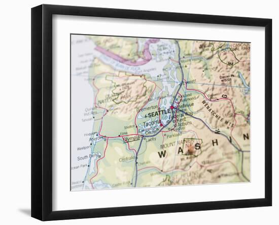 Map of Seattle-gemenacom-Framed Photographic Print