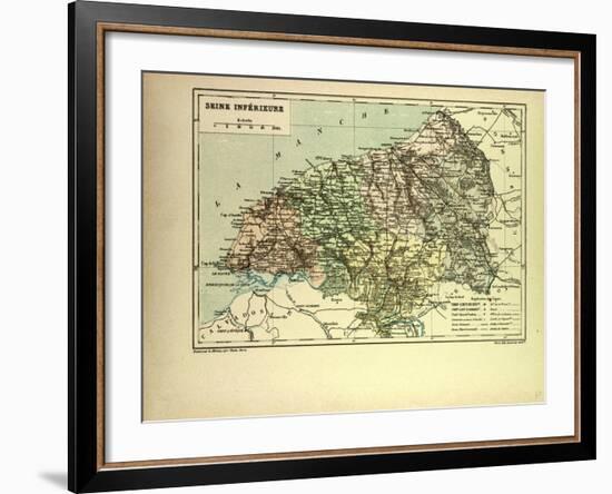 Map of Seine Inférieure, France-null-Framed Giclee Print