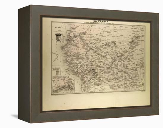 Map of Senegal Sudan and Guinea 1896-null-Framed Premier Image Canvas